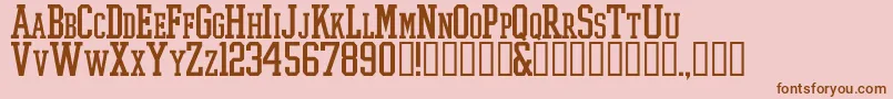 CollegeBoy Font – Brown Fonts on Pink Background