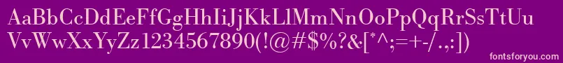 BodoniClassico Font – Pink Fonts on Purple Background