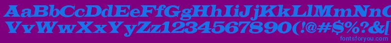 LatinoexpItalic Font – Blue Fonts on Purple Background