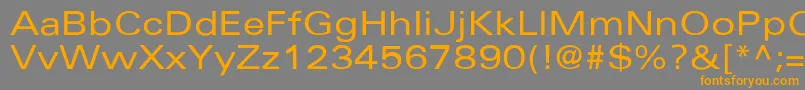 UniversExtended Font – Orange Fonts on Gray Background