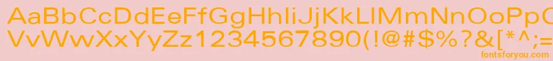 UniversExtended Font – Orange Fonts on Pink Background