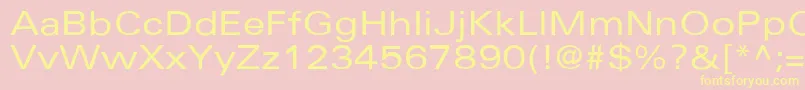 UniversExtended Font – Yellow Fonts on Pink Background