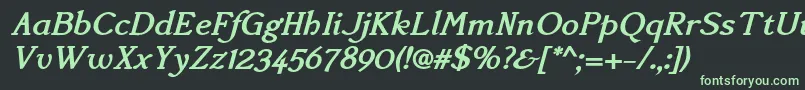 AccanthisadfstdBolditalic-fontti – vihreät fontit mustalla taustalla
