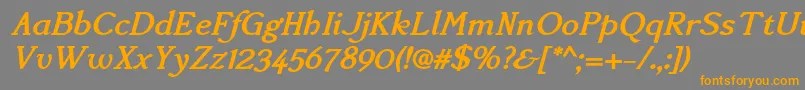 AccanthisadfstdBolditalic Font – Orange Fonts on Gray Background