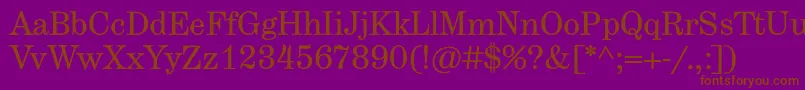 Herculestext Font – Brown Fonts on Purple Background