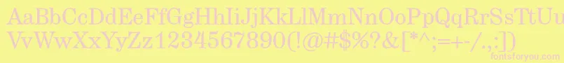 Herculestext Font – Pink Fonts on Yellow Background