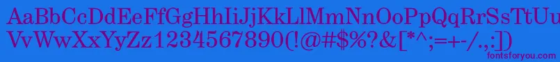 Herculestext Font – Purple Fonts on Blue Background