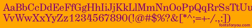 Herculestext Font – Purple Fonts on Orange Background