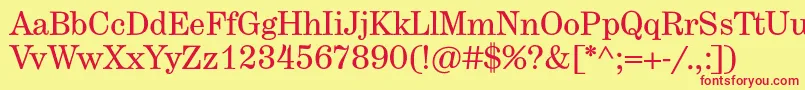 Herculestext Font – Red Fonts on Yellow Background