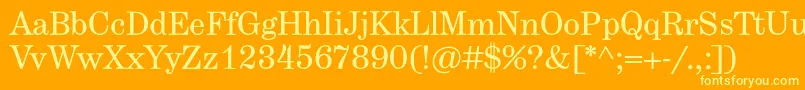 Herculestext Font – Yellow Fonts on Orange Background