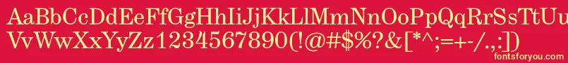 Herculestext Font – Yellow Fonts on Red Background