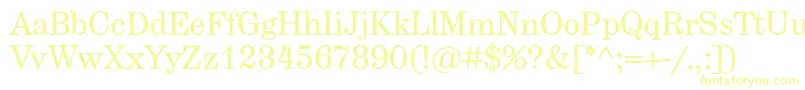 Herculestext Font – Yellow Fonts on White Background