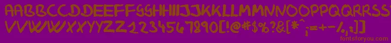 Klausj Font – Brown Fonts on Purple Background