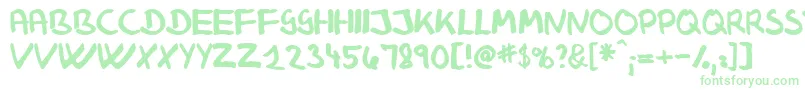 Klausj Font – Green Fonts on White Background