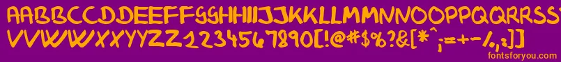 Klausj Font – Orange Fonts on Purple Background