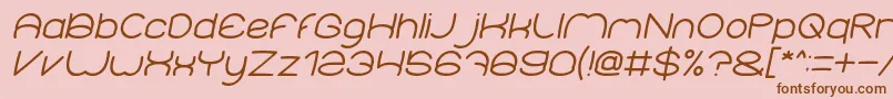 Шрифт ElementaryItalic – коричневые шрифты на розовом фоне