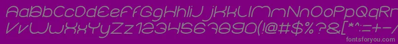 Police ElementaryItalic – polices grises sur fond violet