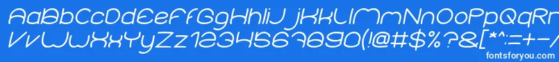 ElementaryItalic Font – White Fonts on Blue Background