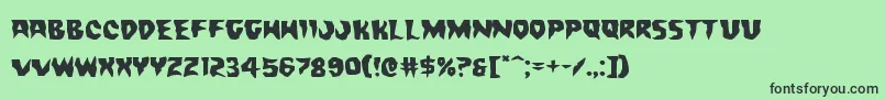 Countsuckulaexpand Font – Black Fonts on Green Background