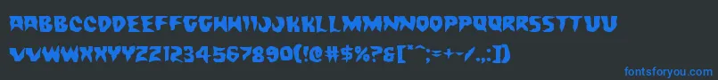 Countsuckulaexpand Font – Blue Fonts on Black Background