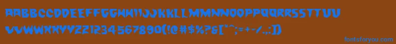 Countsuckulaexpand Font – Blue Fonts on Brown Background