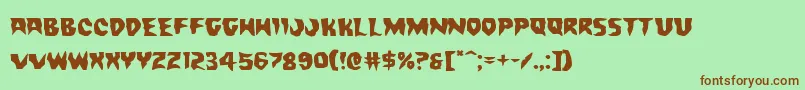 Countsuckulaexpand Font – Brown Fonts on Green Background