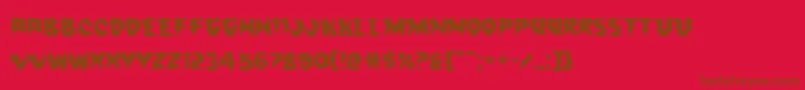 Countsuckulaexpand Font – Brown Fonts on Red Background