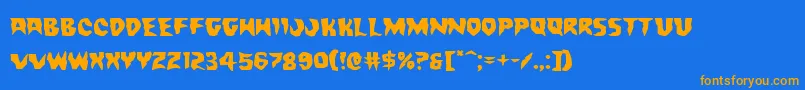 Countsuckulaexpand Font – Orange Fonts on Blue Background