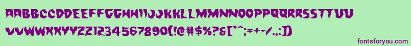 Countsuckulaexpand Font – Purple Fonts on Green Background