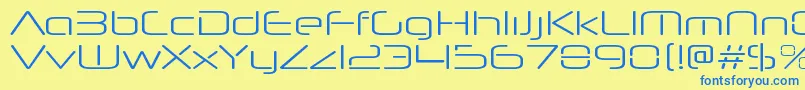 NeuropolnovaxpltRegular Font – Blue Fonts on Yellow Background