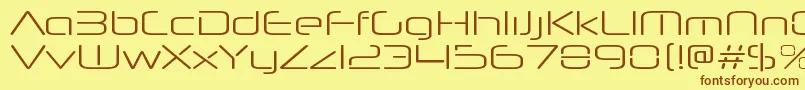 Czcionka NeuropolnovaxpltRegular – brązowe czcionki na żółtym tle