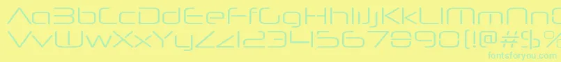 NeuropolnovaxpltRegular Font – Green Fonts on Yellow Background