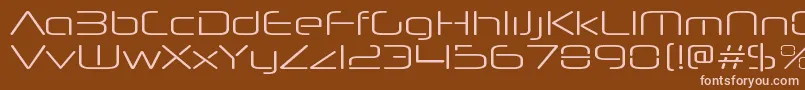 Fonte NeuropolnovaxpltRegular – fontes rosa em um fundo marrom