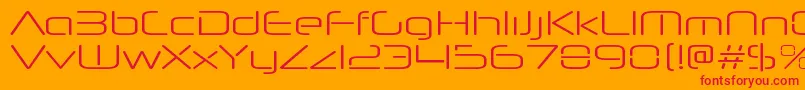 フォントNeuropolnovaxpltRegular – オレンジの背景に赤い文字