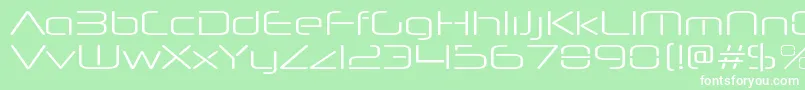 NeuropolnovaxpltRegular-fontti – valkoiset fontit vihreällä taustalla