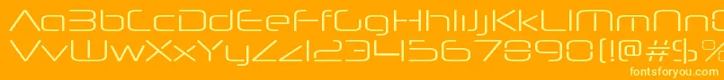 Police NeuropolnovaxpltRegular – polices jaunes sur fond orange