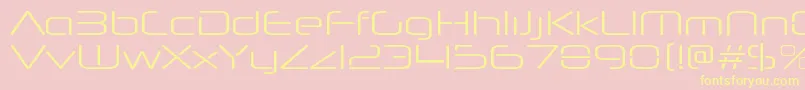 NeuropolnovaxpltRegular-Schriftart – Gelbe Schriften auf rosa Hintergrund