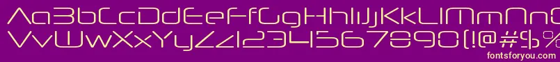 NeuropolnovaxpltRegular-fontti – keltaiset fontit violetilla taustalla