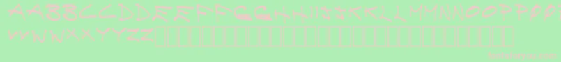 BrainlessThoughtsCompact Font – Pink Fonts on Green Background