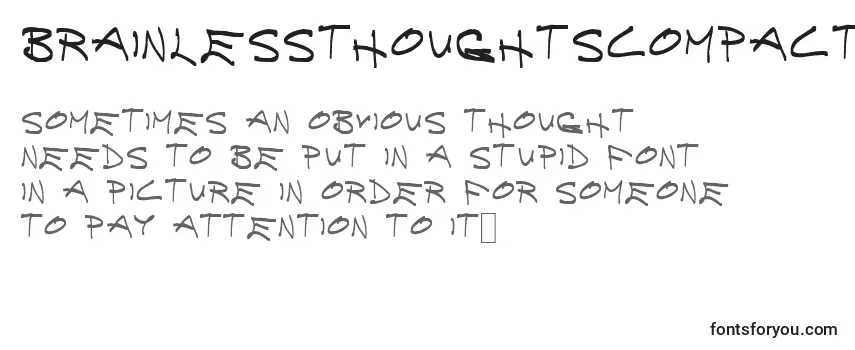 Review of the BrainlessThoughtsCompact Font