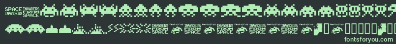 fuente Invaders.From.Space.Fontvir.Us – Fuentes Verdes Sobre Fondo Negro