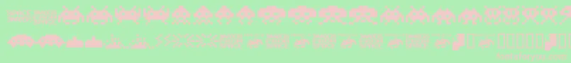 Invaders.From.Space.Fontvir.Us Font – Pink Fonts on Green Background