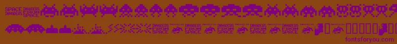 Police Invaders.From.Space.Fontvir.Us – polices violettes sur fond brun