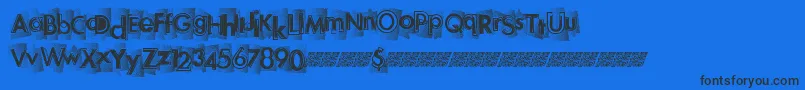 Newhighs Font – Black Fonts on Blue Background