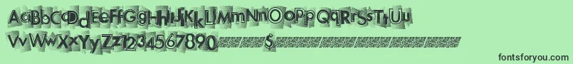 Newhighs Font – Black Fonts on Green Background