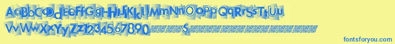 Newhighs Font – Blue Fonts on Yellow Background