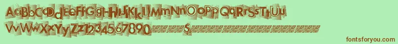 Newhighs Font – Brown Fonts on Green Background