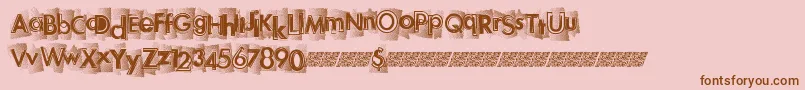 Newhighs Font – Brown Fonts on Pink Background