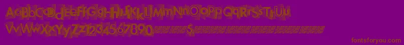 Newhighs Font – Brown Fonts on Purple Background