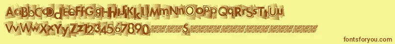 Newhighs Font – Brown Fonts on Yellow Background